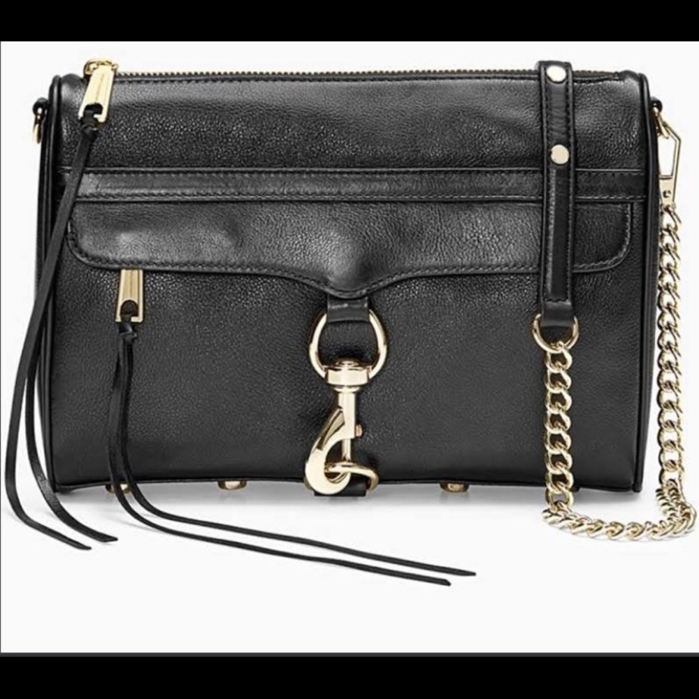 Rebecca Minkoff Black Leather MAC Crossbody Bag